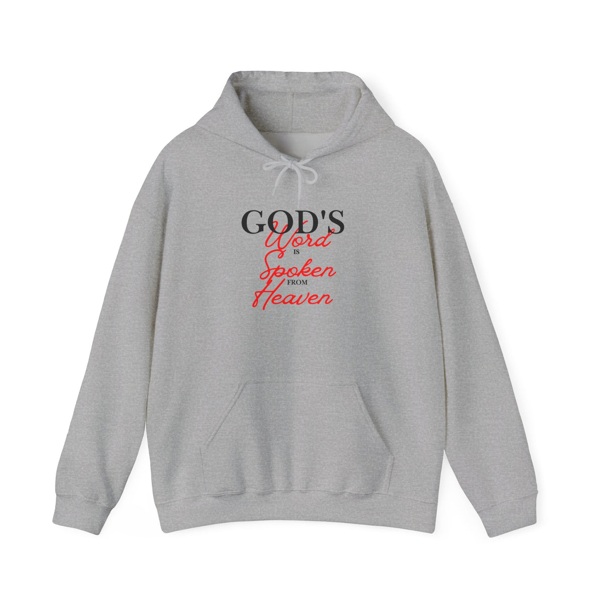 Christian Hoodie "God's Word Spoken From Heaven" — Faith-Based Religious Sweatshirt