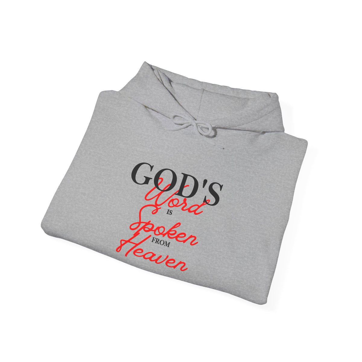 Christian Hoodie "God's Word Spoken From Heaven" — Faith-Based Religious Sweatshirt